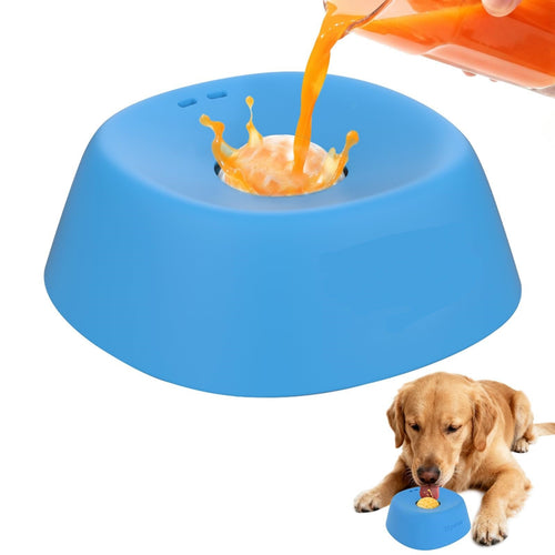 Dog Licking Bowl with Ball