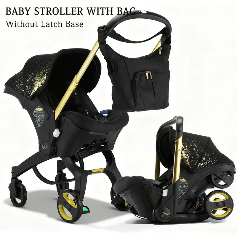 Multifunctional Baby Stroller with Free Bag,Newborn Stroller,Equipped with Chest Clip,One-Click Contraction Function,Alloy Metal Material, Foldable 4-wheel Travel Toddler Stroller, Stroller & Basket & Carrycot, Suitable for Travel #DealsForYouDays