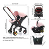 Multifunctional Baby Stroller with Free Bag,Newborn Stroller,Equipped with Chest Clip,One-Click Contraction Function,Alloy Metal Material, Foldable 4-wheel Travel Toddler Stroller, Stroller & Basket & Carrycot, Suitable for Travel #DealsForYouDays