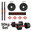 Adjustable dumbbell and barbell set, weights - 10kg 15kg 20kg 30kg 40kg 50kg, gym and home dumbbells suitable for men