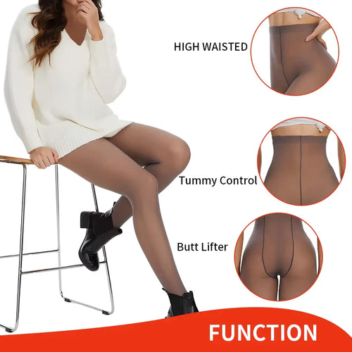 GlowSheer™ Fleece-Lined Tights ❄️✨