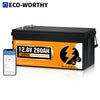 ECO-WORTHY 12V 280Ah LiFePO4 Lithium Leisure Battery with Bluetooth, Low-Temp Protection,6000+ Cycles for Motorhome, Shed