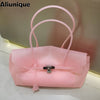 Aliunique Casual Large Capacity New Handbags for Woman 2026 Summer Candy Color Bags Water Resistant Daily Use Tote Shoulder Bag