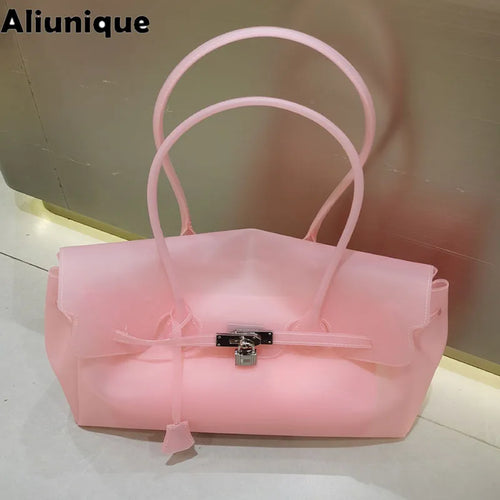 Aliunique Casual Large Capacity New Handbags for Woman 2026 Summer Candy Color Bags Water Resistant Daily Use Tote Shoulder Bag