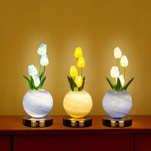 TulipGlow™ Table Lamp 🌷✨ — Touch-Controlled Floral Elegance