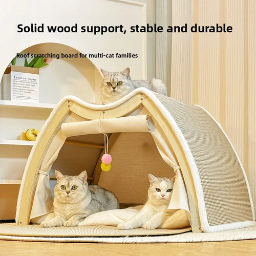 CozyClaw™ Foldable Sisal Cat House