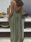 BreezeMuse™ Backless Maxi 🌸 — Adjustable Fit, Summer Flow