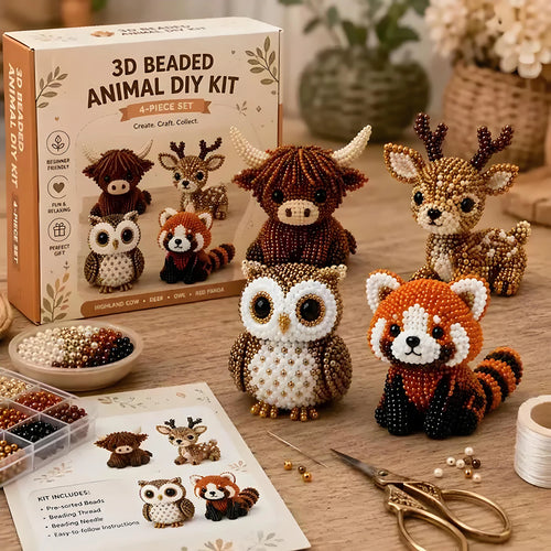 BeadCritter™ DIY Kit 🐻✨ — Create Adorable 3D Animals