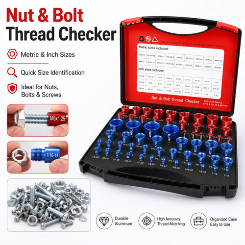 ThreadMaster™ Gauge Set 🔩 — 44-Pcs Precision Size Checker