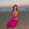 Heart Neck Sexy Outfits for Women Beading Patchwork Crop Halter Top Chiffon Fishtail Skirt Suit 2026 NEW Chic Lady Matching Sets