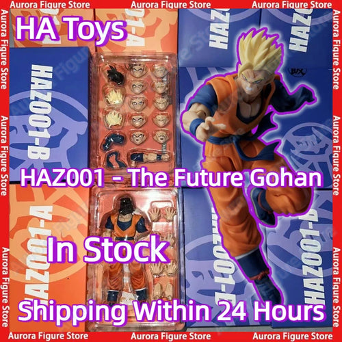 In Stock HA Toys HAZ001 Gohan Dragon Ball Z SHF Super Saiyan SSJ From The Future Son Gohan Anime Action Figures Model PVC Gift