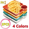 DipGuard™ Sauce Separated Plate 🍽️✨ No Mix, No Mess