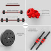 Adjustable dumbbell and barbell set, weights - 10kg 15kg 20kg 30kg 40kg 50kg, gym and home dumbbells suitable for men