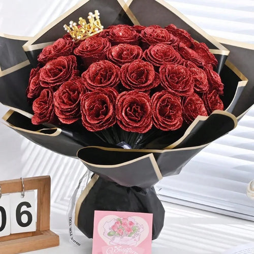 SparkleFocus™ Eternal Glitter Rose Bouquet 🌹✨
