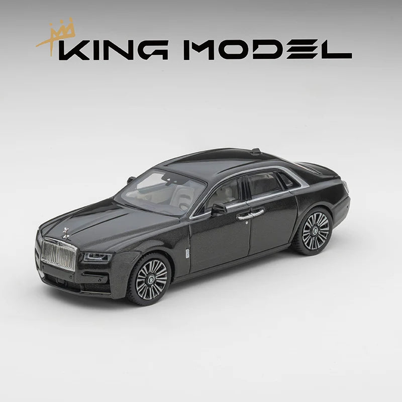 Pre-sale King Model 1:64 Ghost Black/White Die Casting Alloy Model Car