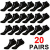 30 Pairs Men’s Ankle Socks – Breathable Mesh, Color-Block Athletic & Casual Low-Cut Socks
