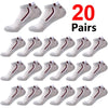 30 Pairs Men’s Ankle Socks – Breathable Mesh, Color-Block Athletic & Casual Low-Cut Socks