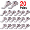 30 Pairs Men’s Ankle Socks – Breathable Mesh, Color-Block Athletic & Casual Low-Cut Socks