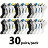 30 Pairs Men’s Ankle Socks – Breathable Mesh, Color-Block Athletic & Casual Low-Cut Socks