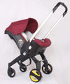 Portable Reversible Baby Stroller - Lightweight Folding Infant Pushchair with Adjustable Recline, Durable Metal Frame, Compact Travel Design, Infant Car Seat Compatibility for Daily Outdoor & Shopping Use