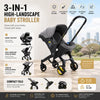 Portable Reversible Baby Stroller - Lightweight Folding Infant Pushchair with Adjustable Recline, Durable Metal Frame, Compact Travel Design, Infant Car Seat Compatibility for Daily Outdoor & Shopping Use