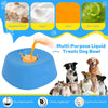 Dog Licking Bowl with Ball